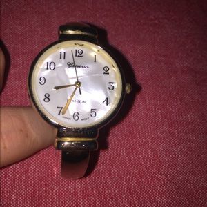 Geneva Platinum Bangle Bracelet Watch